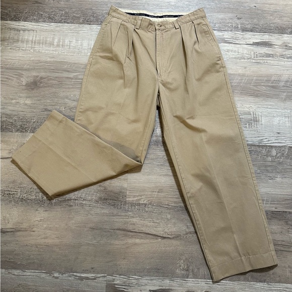 Vintage 90s Polo Ralph Lauren Hammond Chino Pant Men's Sz-32x32 Pleated Pockets - Picture 1 of 9